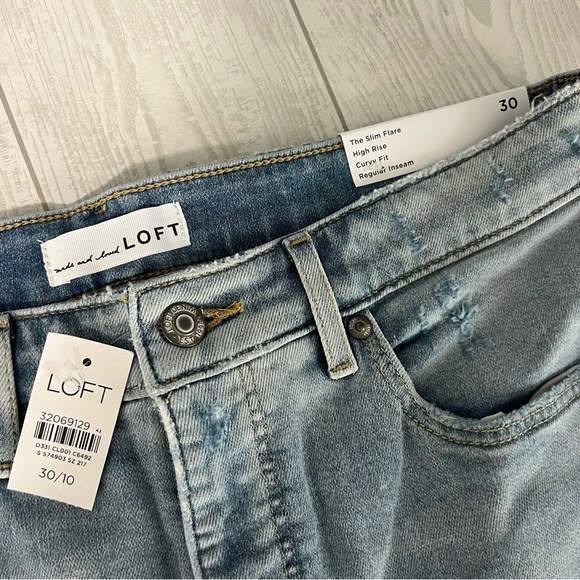 LOFT High Rise Curvy Slim Flare Jeans - Picture 2 of 9